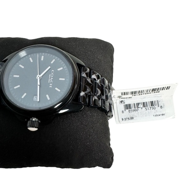 COACH Greyson Black Logo Women's Watch NWT - Picture 8 of 9